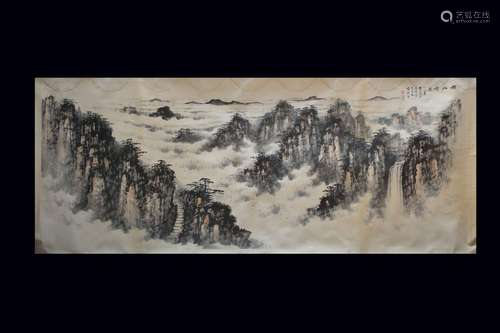 Guo Chuanzhang ink huangshan YunChao mirror heart painting h...