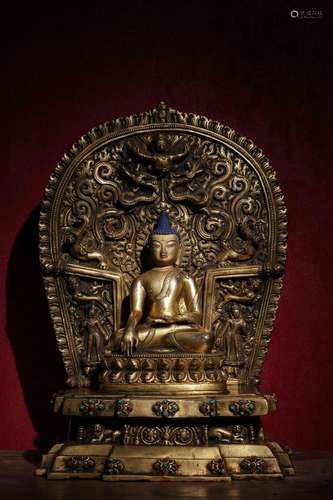 , embedded gems like Buddha total 32 cm high, 25 cm long and...