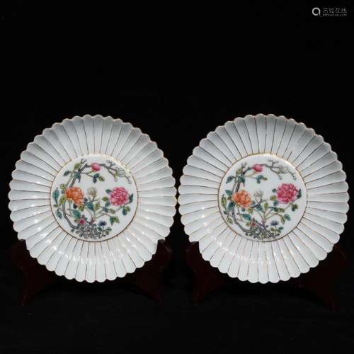 Pastel flowers grain chrysanthemum disc plate, high diameter...