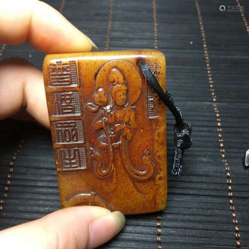 Chinese Natural Shoushan Stone Hand carved Seal 63006