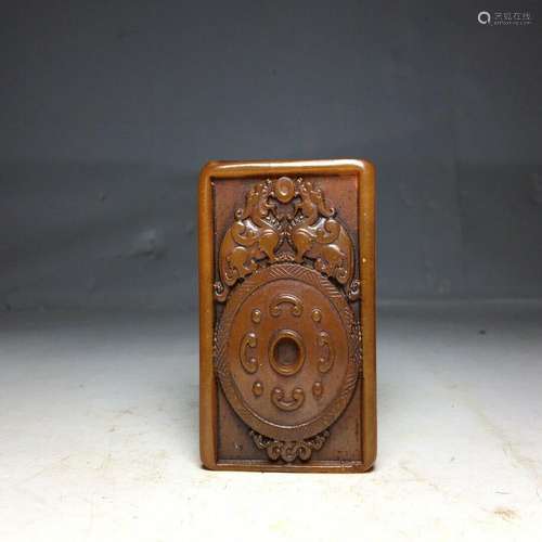 Chinese Natural Shoushan Stone Hand carved Exquisite Seal 11...