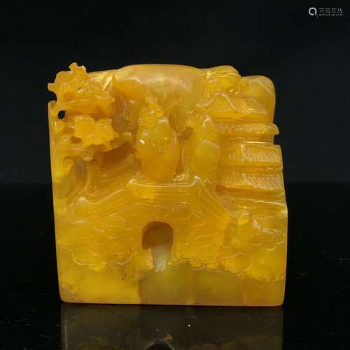 Chinese Natural Shoushan Stone Hand carved Exquisite Seal  5...