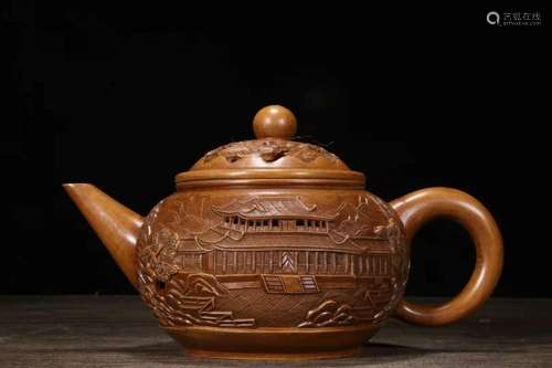 Chinese Yixing Zisha Handmade Exquisite Teapot 12513