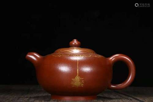 Chinese Yixing Zisha Clay Handmade Exquisite Teapot 72703