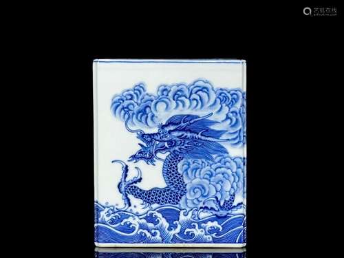 Chinese Blue and white Porcelain Handmade Exquisite Brush Po...