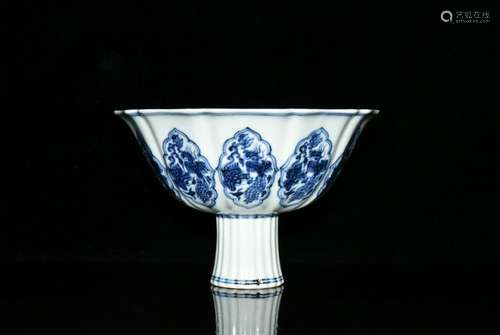 Chinese Blue And White Porcelain Handmade Exquisite Cup 1002...