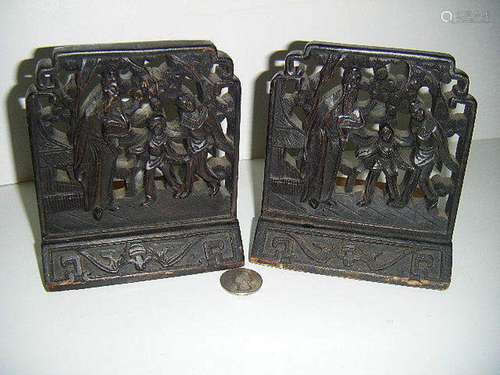 antique Bookends Chinese handcarved Bookends