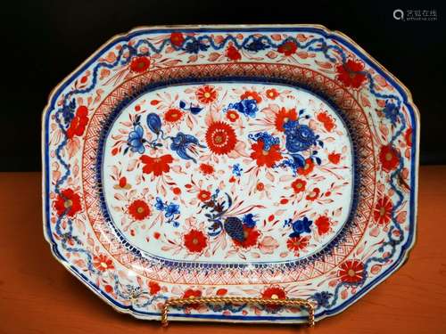 Antique Chinese IMARI Platter, 18th Century, Kangxi Period