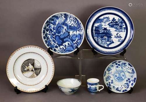 18th CENTURY AND LATER CHINESE BLUE & WHITE PORCELAIN, i...