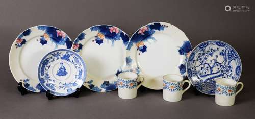 ASSORTED JAPANESE PORCELAIN TEA WARES, to include three side...