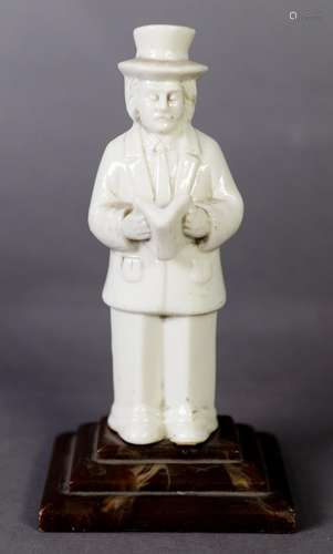 CHINESE BLANC DE CHINE PORCELAIN FIGURE OF ABRAHAM LINCOLN, ...