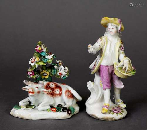 UNMARKED EARLY DERBY FIGURE GROUP OF A YOUNG GENTLEMAN GATHE...