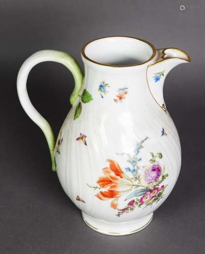 NINETEENTH CENTURY CONTINENTAL WRYTHEN MOULDED PORCELAIN JUG...