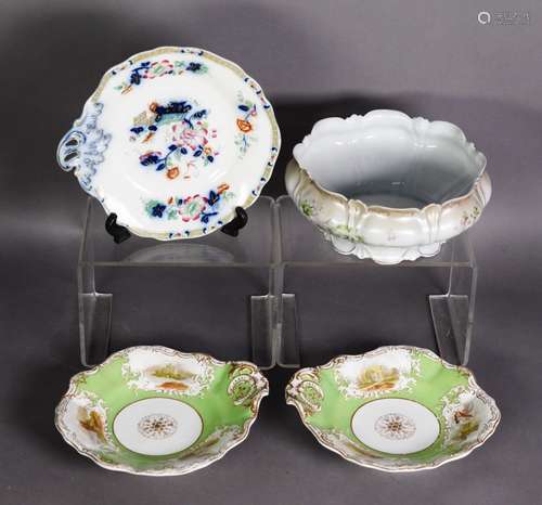 PAIR OF NINETEENTH CENTURY ROCKINGHAM PORCELAIN SINGLE HANDL...