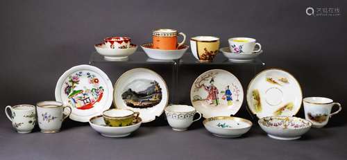 ASSORTED LATE 18TH AND EARLY 19TH CENTURY TEA WARES, includi...