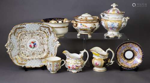 A WORCESTER BISHOP OF DURHAM PART TEA SERVICE, together with...