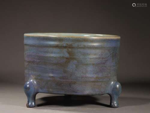 , three foot xuan wen jun porcelain vaseSize, 13 x18cm