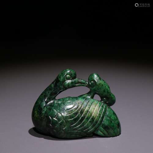 Late jade carving gooseSpecification: high 4.5 cm wide and 6...