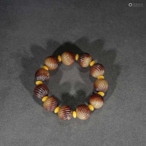 Ancient: hetian jade heave silking bead stringSpecification:...