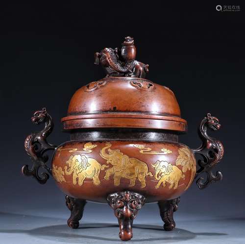 , copper taiping like dragon ear incense burnerSpecification...