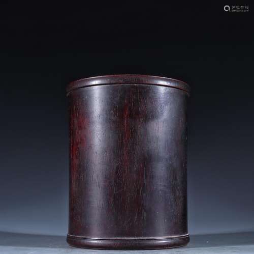 Later, lobular rosewood "four pen container element fac...