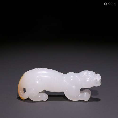 The leopard: hetian jade seed.Specification: high 2.4 cm wid...