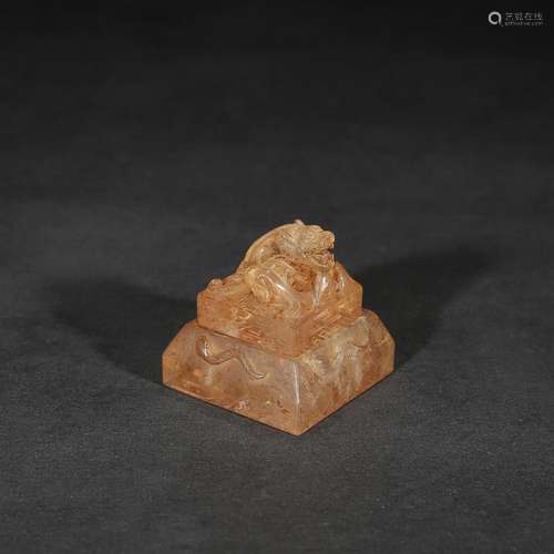 Ancient: crystal longnu square sealSpecification: length 5 c...