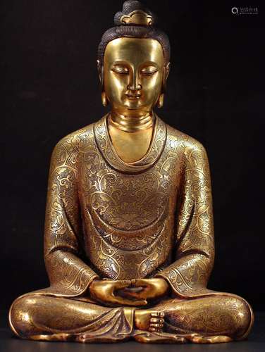 Copper and gold Buddha had Buddha statues.Specification: hig...