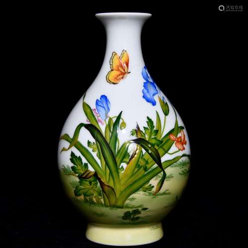 Enamel decorated butterfly tattoo okho spring bottle, high 1...