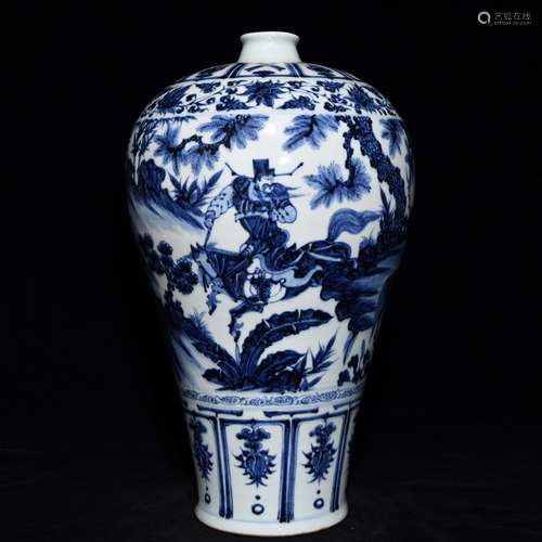 Under the blue and white Xiao Heyue after 43.5 x26Xinwen plu...