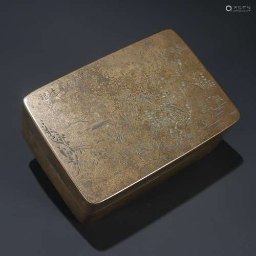 Copper cover box of landscape artistic conceptionSpecificati...