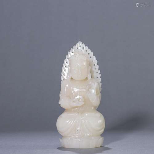 Xinjiang hetian jade Buddha had statuesSpecification: 11.8 c...