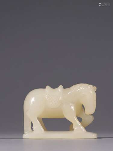 Hetian jade horse carvings.Specification: high 4.4 cm wide 6...