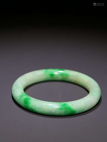 Old jade bracelet round bar.Specification: a coarse 1 cm inn...