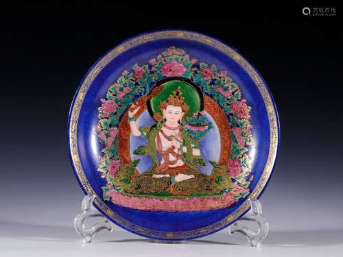 colored enamel of Buddha dishSpecification: diameter 22.2 5 ...