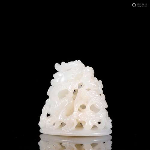 Hetian jade auspicious YunLongWen roofSpecification: high 6....