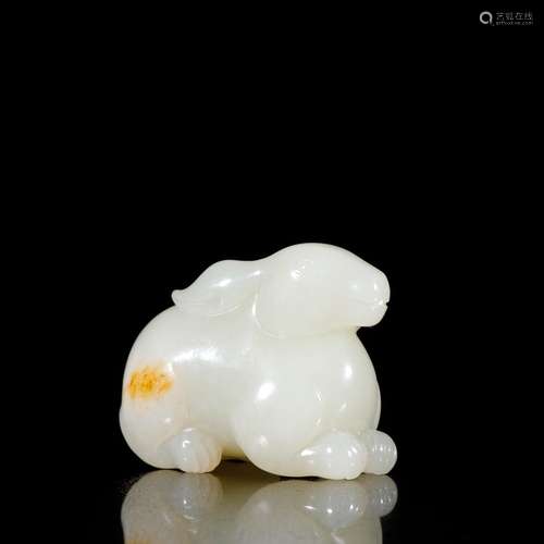 Hetian jade lucky rabbit furnishing articlesSpecification: h...