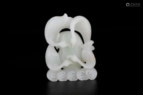 And hetian jade engraved look ardeidae furnishing articlesSi...