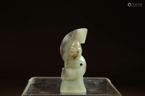 , hotan white jade figurinesHigh 6.1 CM wide CM27.5 2.5 gram...