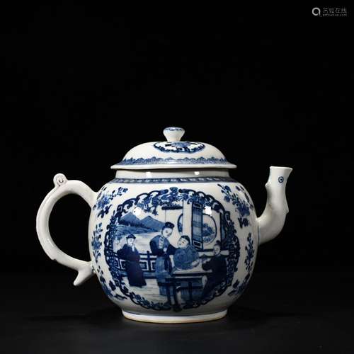 Story lines teapot, blue charactersSize: 19 x26cmThe blue an...