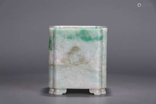 Jade: stories of landscapes pen containerWidth 8.8 cm, 9.8 c...