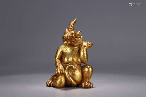 : copper and gold unicorn benevolent furnishing articles8 cm...