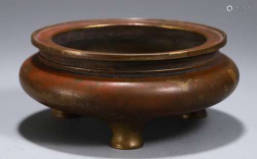 Name, copper inlaid Jin Sanzu incense burnerCategory, furnis...