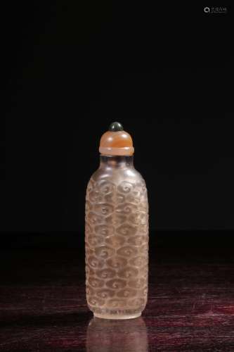 Natural crystal xiangyun four snuff bottleSize: 10.1 cm high...