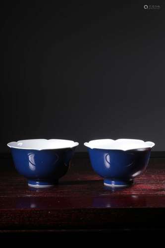 Ji blue glaze kwai synchronized to a cup of a pairSize: 8.8 ...