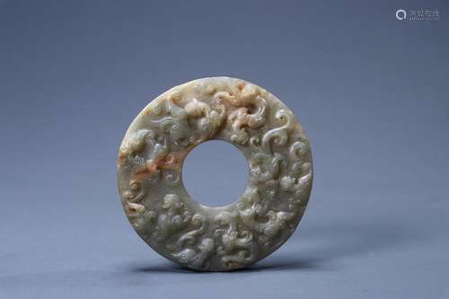 : ancient jade therefore dragon wallSize: 9.5 cm in diameter...