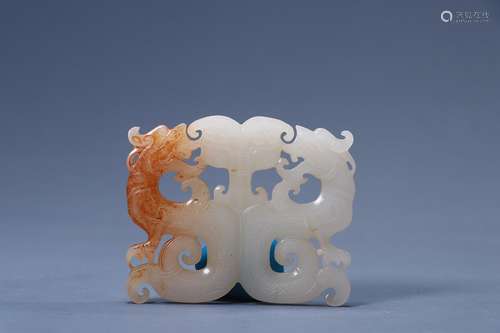 : hetian jade dragon grain palinSize: 7.8 cm wide and 6.2 cm...