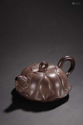 - old purple lotus teapotSpecification: high 8 cm diameter 5...