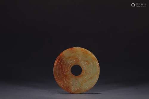 : ancient jadeDiameter of 6.9 cm thick, 0.4 cm weighs 55.4 g