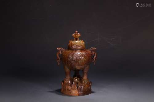 : ancient jade longfeng beast furnaceDiameter of 11.5 cm hig...